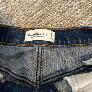 Abercrombie & Fitch Blue Denim Shorts High Rise Mom short